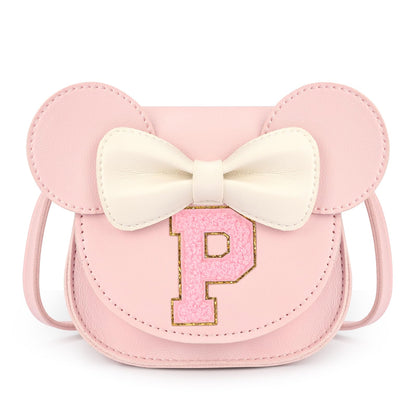 mibasies Toddler Purse Girl Gifts: Birthday Gifts for Girls 3-8 - Little Kids Gifts Mini Mouse Ears Bow Purse (Pink P)