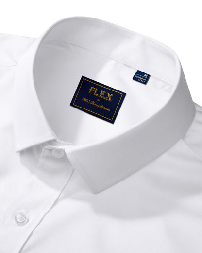J.VER White Shirt Men Long Sleeve Fashion Dress Stretch Non Iron Button Down Shirts for Men Adult Business Casual Wedding Work M