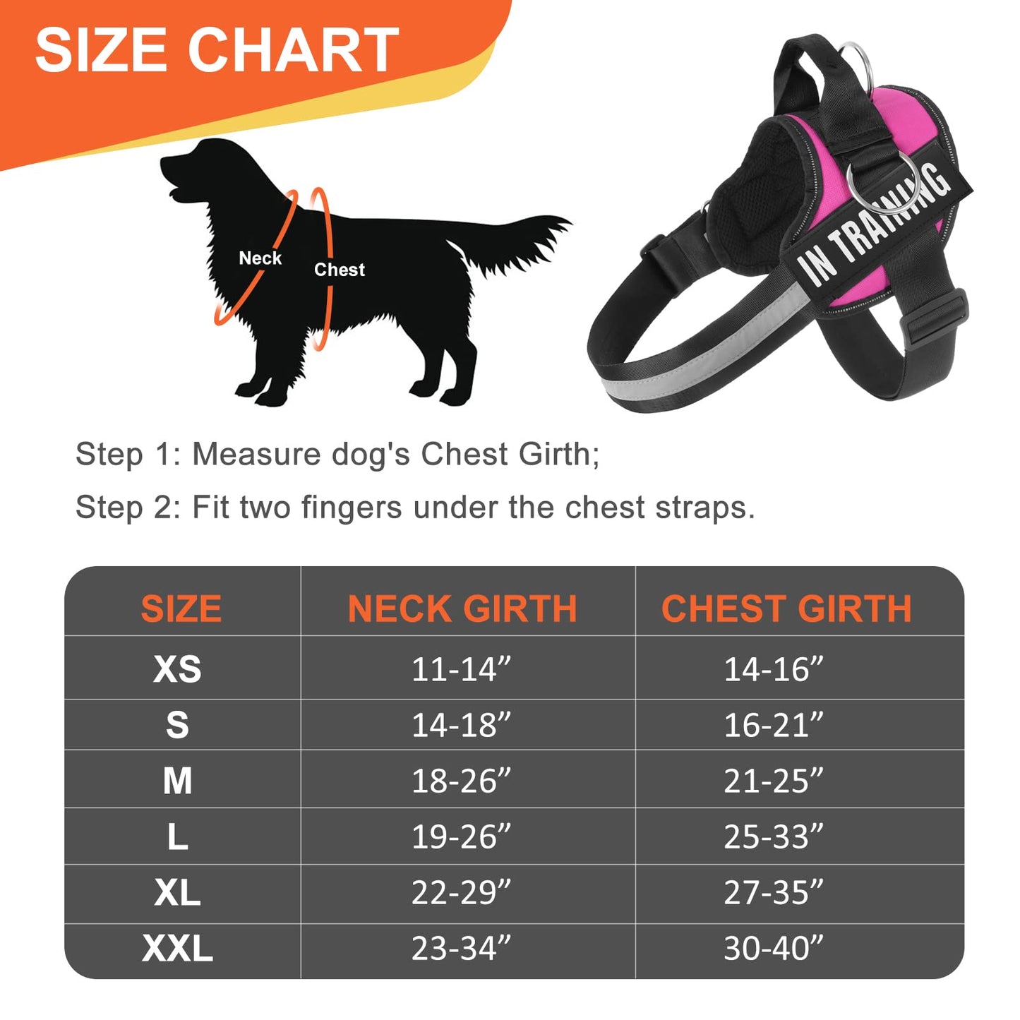 Essential Dog Harness, No Pull Pet Harness with 3 Side Rings for Leash Placement, No Choke, Reflective, Adjustable Pet Vest, Easy On-Off & Improved Control Handle, Training, Walking, Running