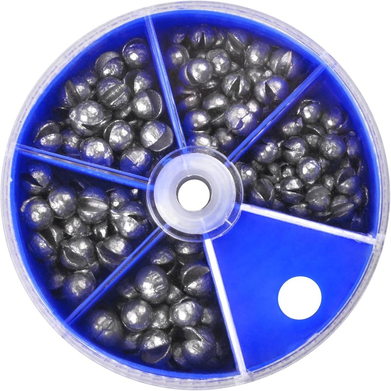 Split Shot Fishing Weights Kit - 120g Round Sinkers Assortment for Easy Casting & Versatile Fishing