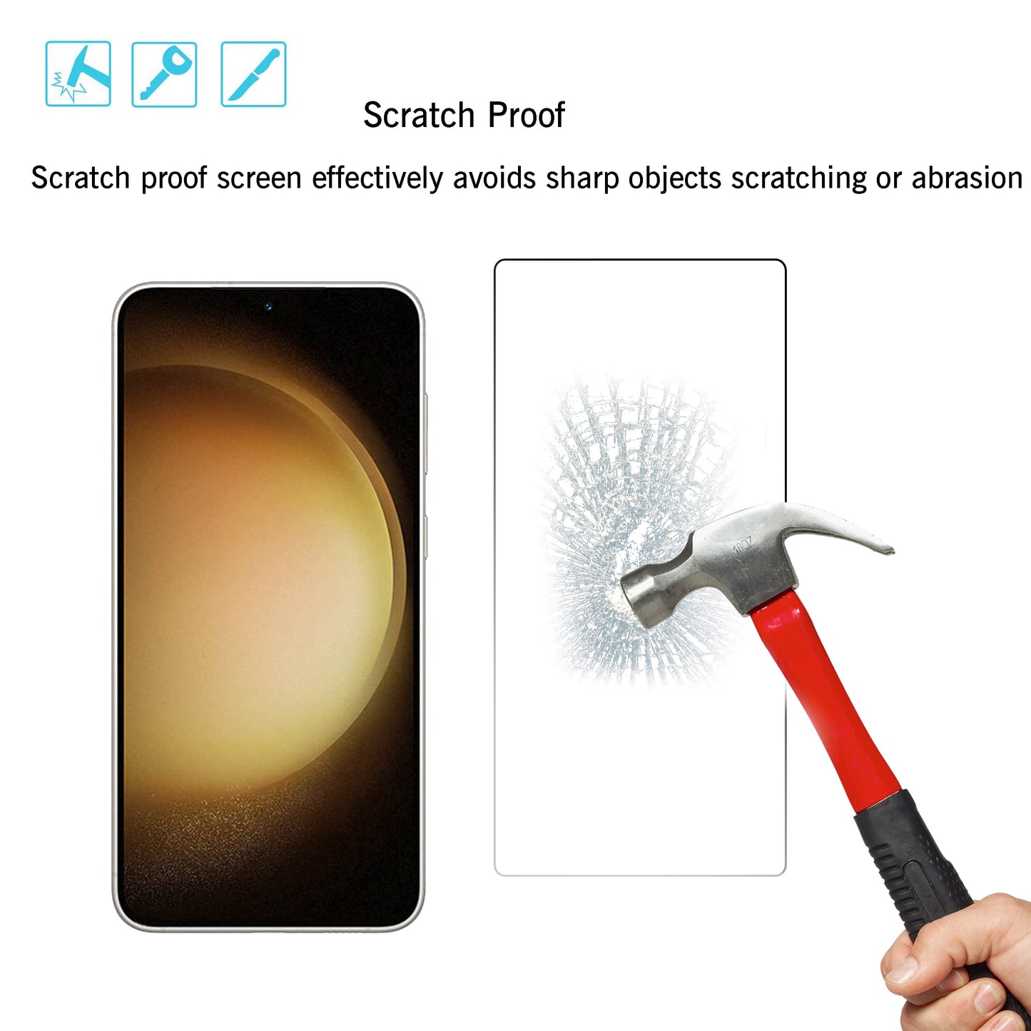Ailun Screen Protector for Galaxy S22+/S22 Plus 5G 6.6 Inch Display 3Pack + 3Pack Camera Lens Tempered Glass Fingerprint Unlock 0.25mm Clear Anti-Scratch Case Friendly [Not For S22 Ultra]
