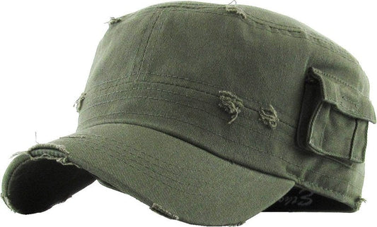 KBK-1465 OLV M Cadet Army Cap Basic Everyday Military Style Hat (Now with STASH Pocket Version Available)