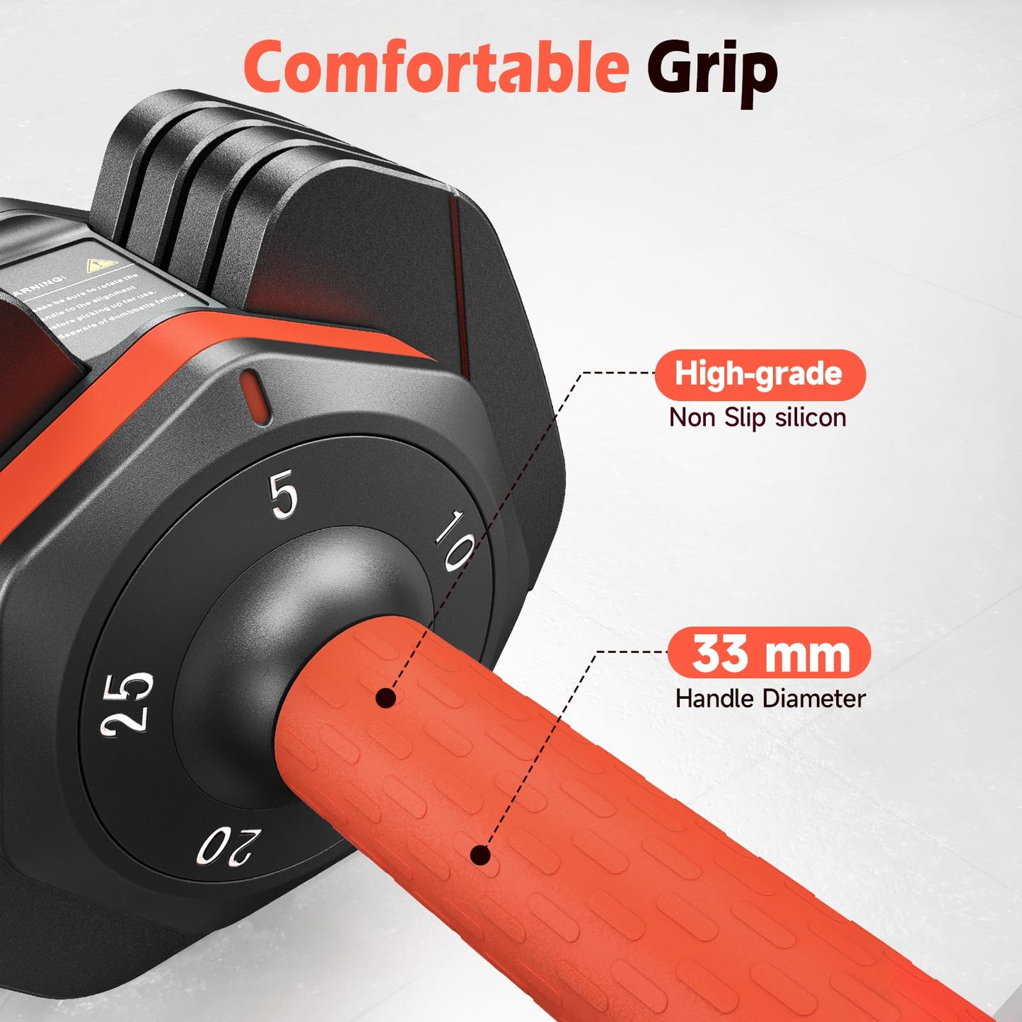 25LB 55LB Adjustable Dumbbells Set, 5LB to 25LB Dumbbell Pair,15LB to 55LB Weight Set of 2, Home Gym 50lbs/110lbs, Anti-Slip Handle for Exercise Equipment