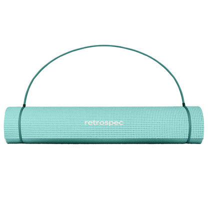 Retrospec Pismo Yoga Mat w/Nylon Strap for Men & Women - Non Slip Exercise Mat for Yoga, Pilates, Stretching, Floor & Fitness Workouts, .5mm Thick, Easy to Clean