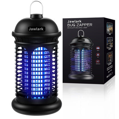 Jawlark Electric Bug Zapper, 4200V Mosquito Zapper Outdoor Indoor, IPX6 Waterproof Insect Killer with 5ft Power Cord for Patio Yard Home, Plug in Mosquito Killer (Black)