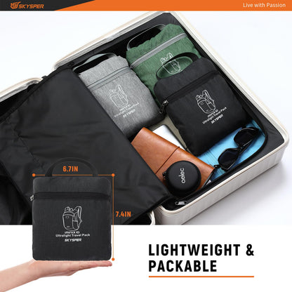 SKYSPER 10L Hiking Backpack Lightweight Packable Back Pack Small Travel Daypack for Women Men Foldable Outdoor Rucksack