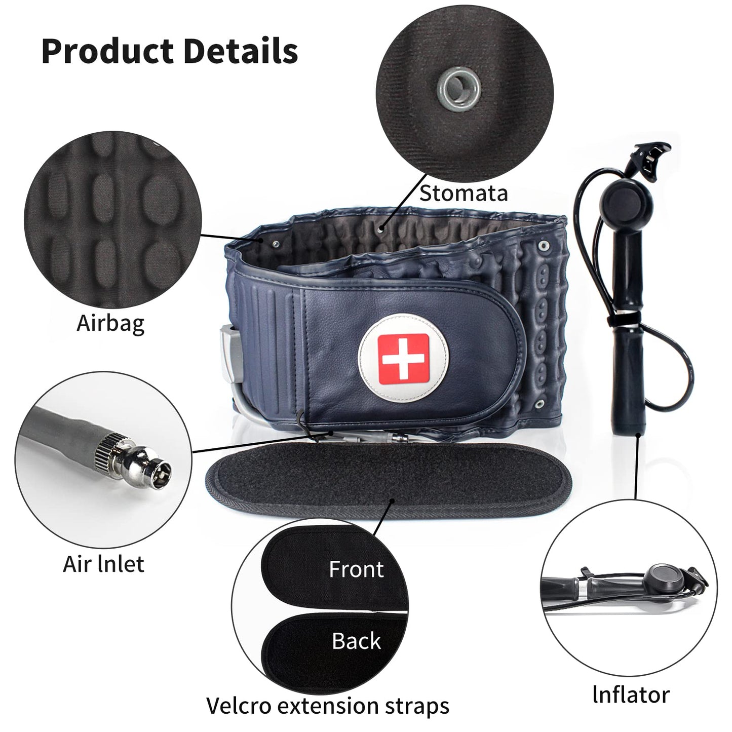 Kabandn Decompression Back Belt, for Lower Back Pain Relief Lumbar Decompression Belt, Men and Women Lumbar Traction Device (29-49 inch Waists)