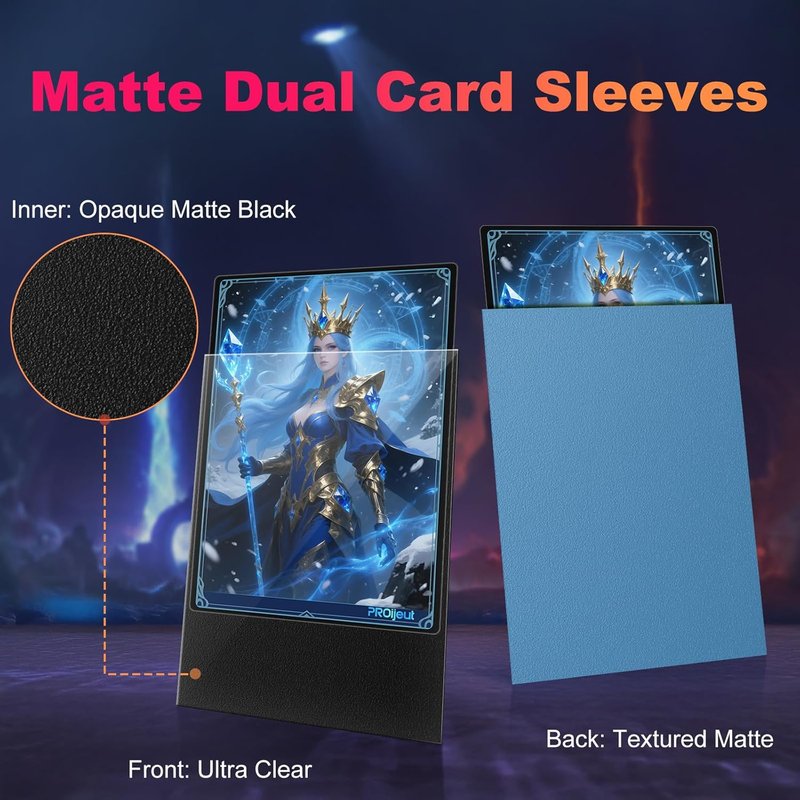 MTG Card Sleeves - 600 Pack Matte Dual-Sided Protectors | Opaque Back, Smooth Shuffle, Tear-Resistant, 6 Colors