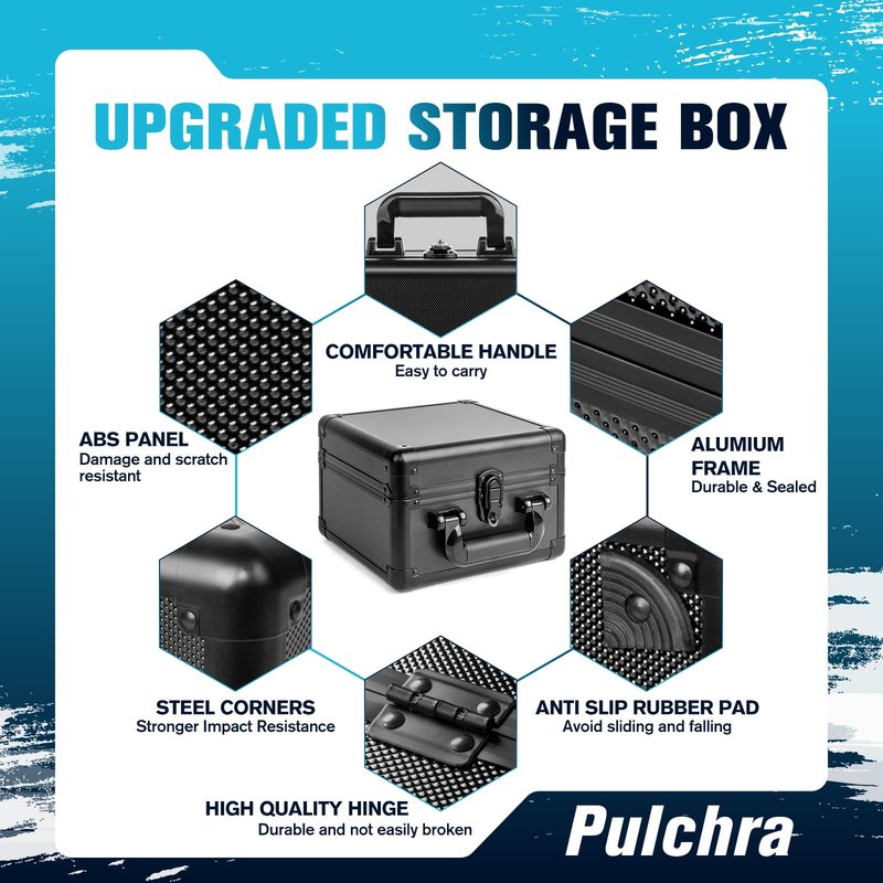 Pulchra Graded Card Storage Box, Top Loaders Case, Sports Trading Box, Slab PSA MTG CSG SGC Magnetic Holder, Waterproof Carrying Case, Collector Storage Boxes