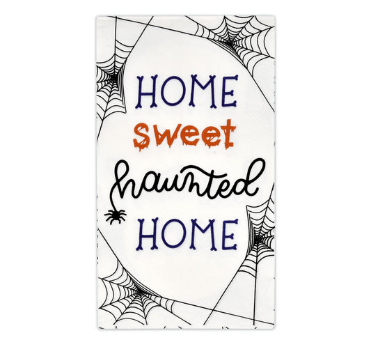 Gift Boutique Halloween Guest Napkins 100 Count Disposable Paper Hand Towels Black Orange Purple for Bathroom Buffet Dinner Haunted Home Party Decor