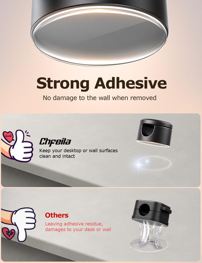 9 Pack Cord Organizer, Chfeila [360°Rotating Twist-Lock] Magnetic Cable Management Clips, Adhesive Phone Charging Keeper Wire Cord Holder for Nightstand/Car/Wall, Office Desk Accessories Decor (Black)