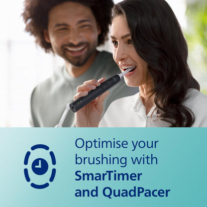 Philips Sonicare 3100 Series Electric Toothbrush, Sonic Toothbrush, Pressure Sensor and Timer, Black, HX3671/14
