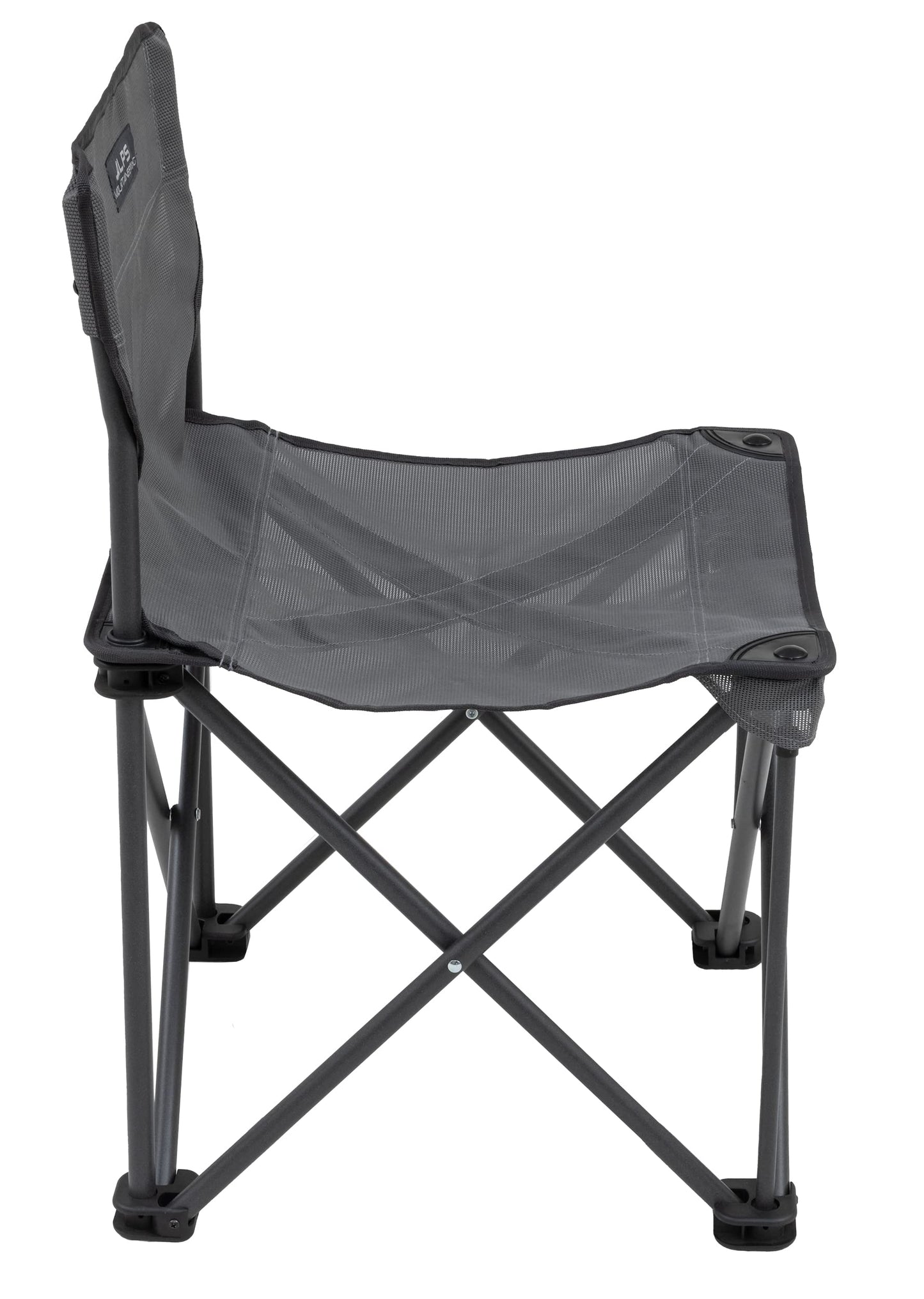 ALPS Mountaineering Adventure Folding Camping Chairs - Durable Mesh Fabric Over Powder Coated Aluminum with Simple Compact Design and Shoulder Carry Bag, Charcoal