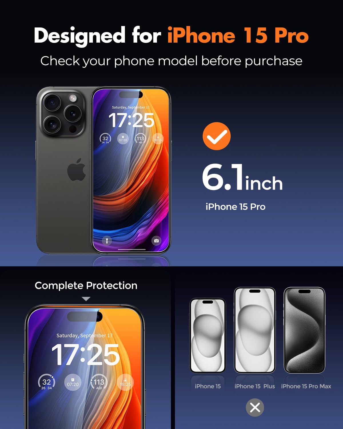 UNBREAKcable 2-Pack Screen Protector for iPhone 16e/13/13 Pro/14, Double Shatterproof Tempered Glass [Easy Installation] [9H Hardness] [99.99% HD] [Case Friendly] for Apple 13 Pro/13/14/16e 6.1 inch