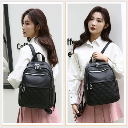 Travistar Backpack Womens Fashion Rucksack Bag PU Leather Backpack for Women Ladies Backpacks Anti Theft Casual Daypack for Leisure, Travel, School (Black)