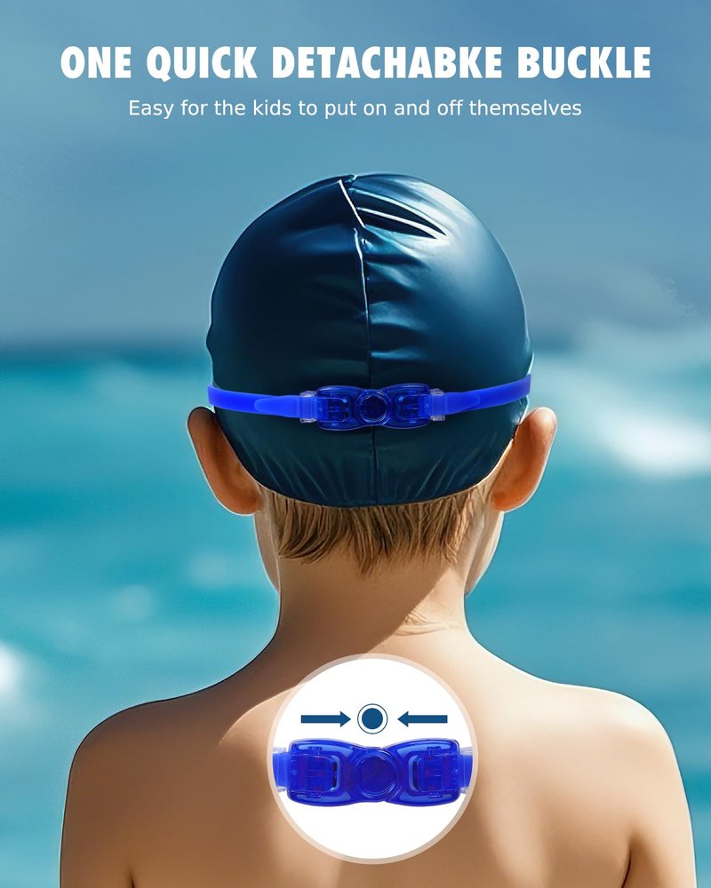 Aegend Swim Goggles for Kids Youth 3-14 Anti-Fog Anti-UV Comfort Fit Goggles for Swimming