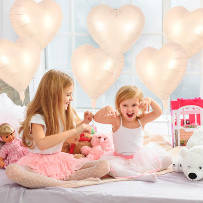 12 Pcs Red Heart Balloons,18 Inch Heart Foil Balloons Love Balloon Valentine Balloon for Birthday Party Wedding Engagement Party Baby Shower Valentine Day Decorations (red)
