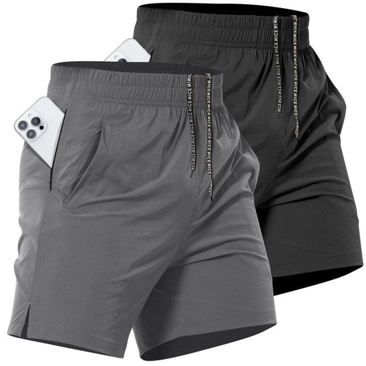 Lempue 2 Pack Mens Athletic Workout Shorts 7 Inch Quick Dry Gym Shorts with Pockets, Sports Tennis Running Shorts for Men