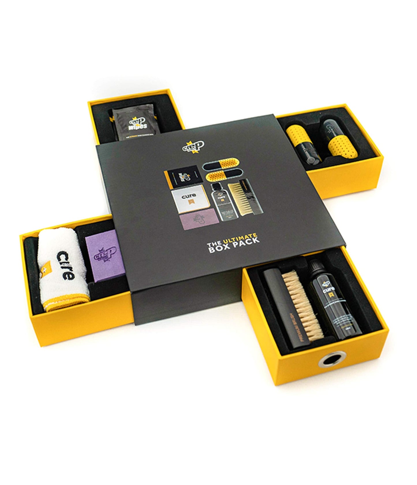 Crep Protect Shoe Care Box Pack - Premium Sneaker Cleaning Kit with 6 x Sneaker Wipes, 2 x Shoe freshener Pill, Sneaker Eraser, 100ml Cleaning Solution, Microfibre Cloth & Shoe Brush