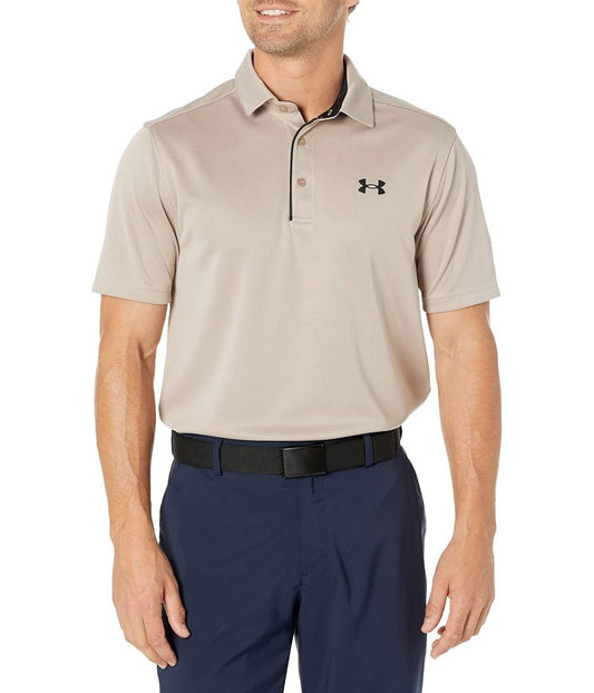 Under Armour Men's Tech Golf Polo, (236) Sahara / / Black, 3X-Large Tall