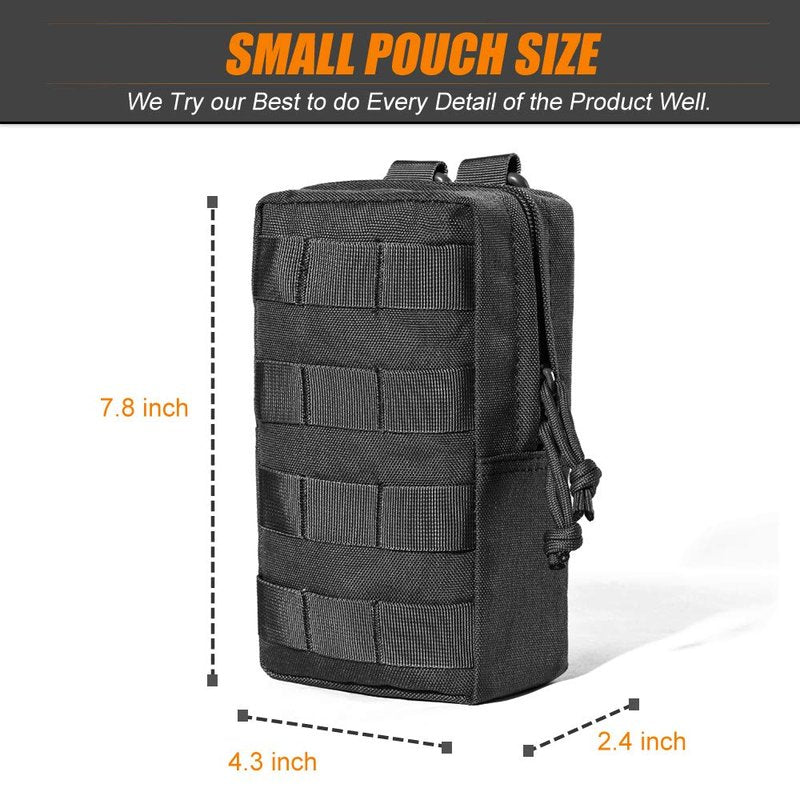 Upgraded Sports Water Bottles Pouch Bag, Drawstring Molle Water Bottle Holder - Mesh Bag Tactical Hydration Carrier (3 Pouch)