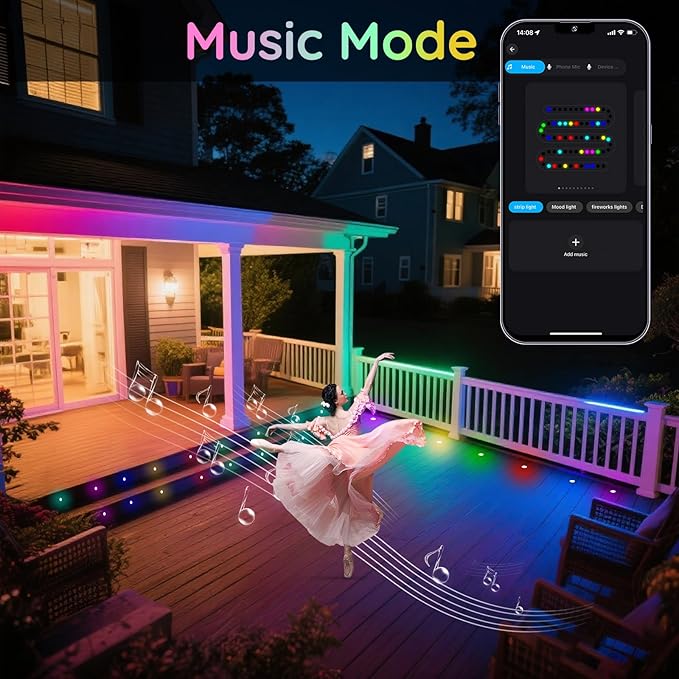 FVTLED Recessed LED Deck Lights Kit, Φ1.77 Low Voltage WiFi Pixel RGBW+IC Deck Lighting Work with Alexa/Google Home, IP67 Waterproof Outdoor Step Lights DC12V for Garden,Steps,Stair(30 Pack, Black)
