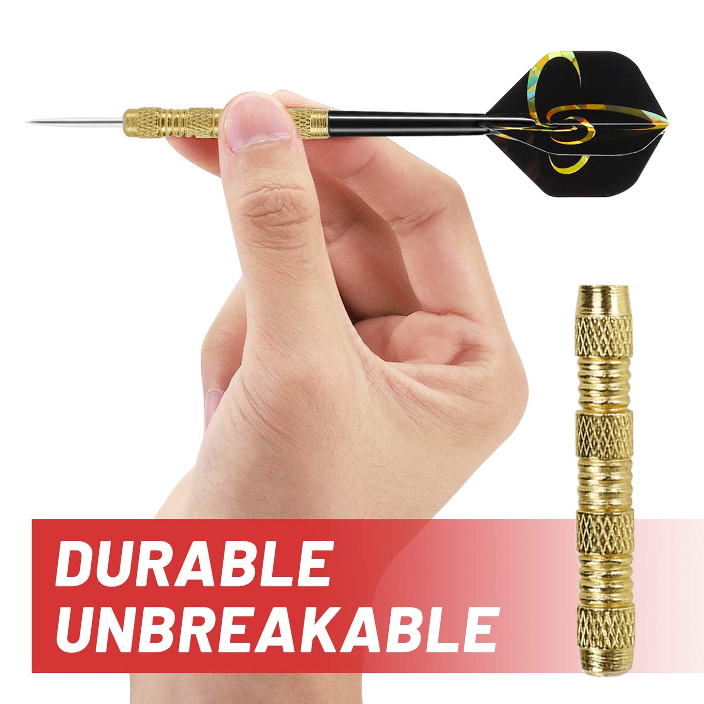 Accmor Metal Tip Darts, Steel Tip Darts, 14 Grams Professional Metal Darts, Darts Metal Tip Set, Metal Darts for Dartboard, 24 pcs ﻿