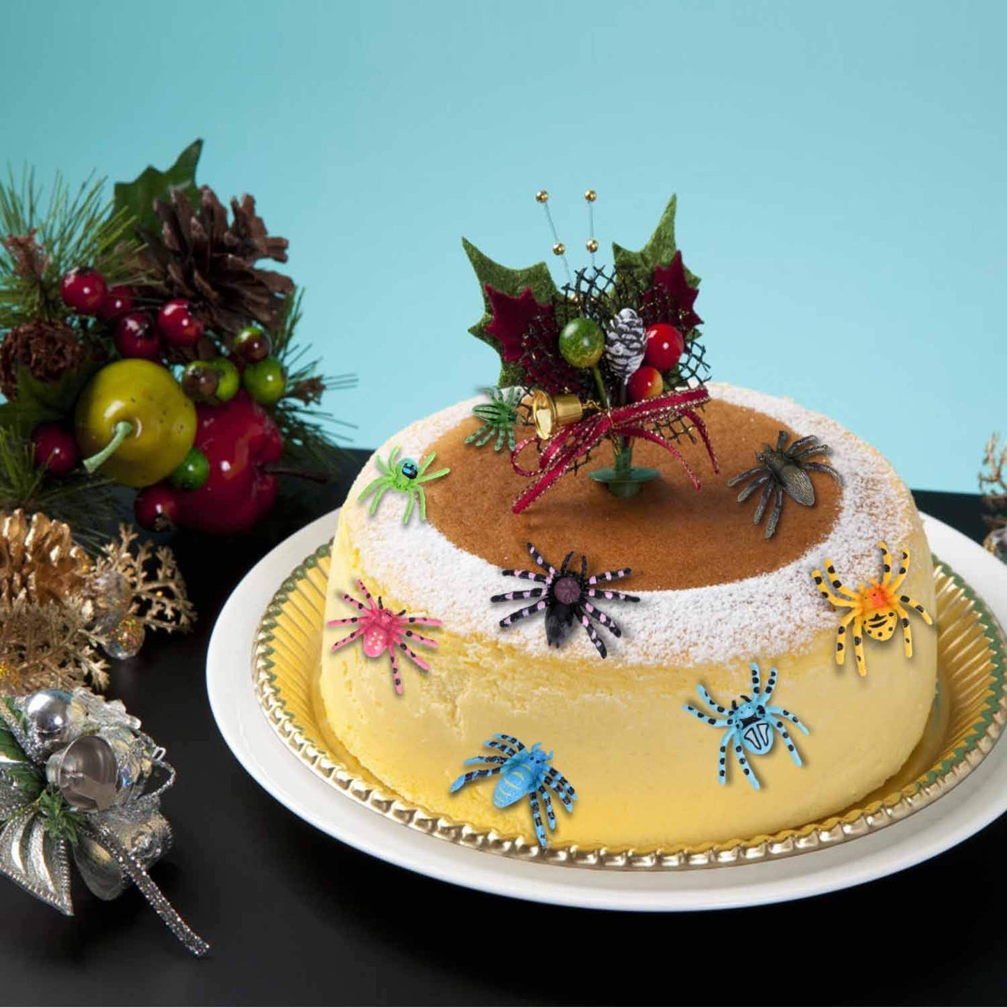 FLORMOON Realistic Animal Figures - 12 Pieces Plastic Halloween Spider Toys for Kids - Spider Action Model Insect Toy Figures - Educational Learning Toys Birthday Gift Set for Kids