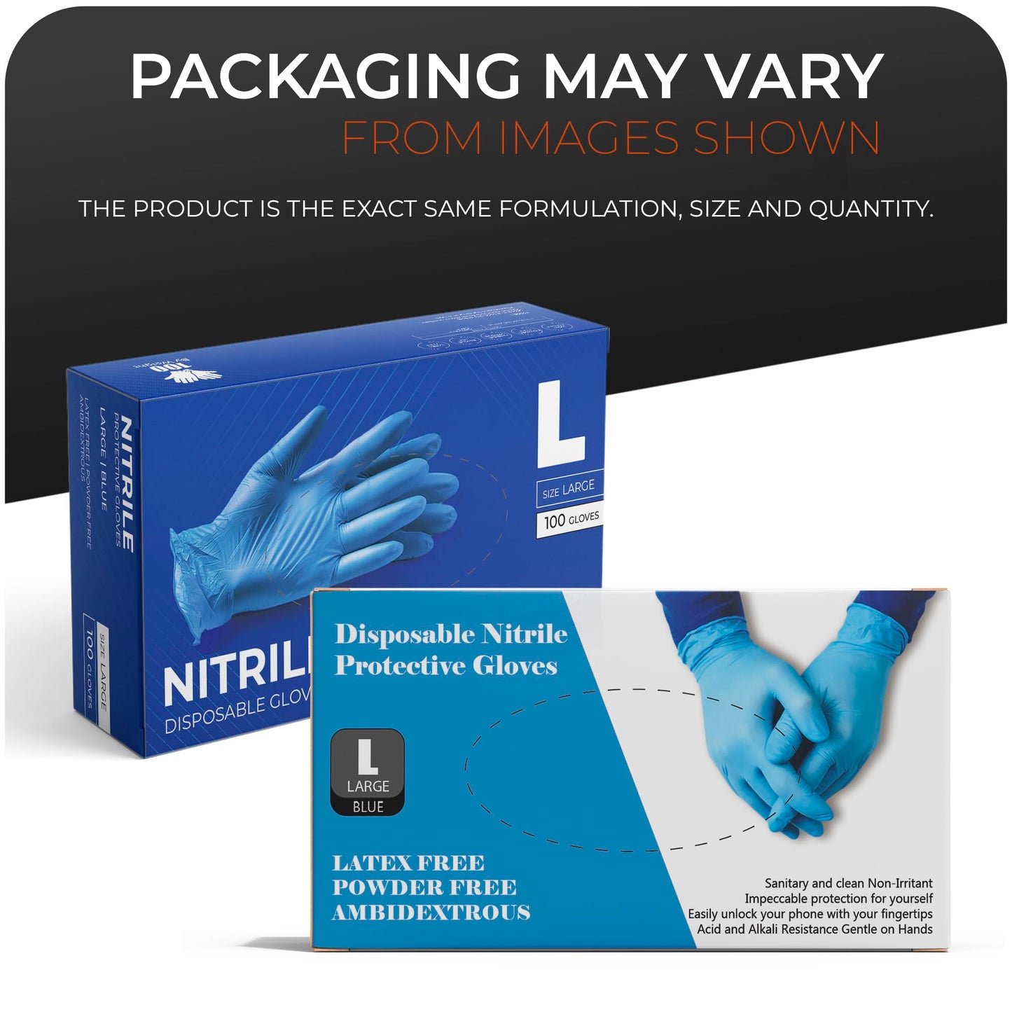 eatasty Disposable Gloves, Pack of 1000, Blue Nitrile Gloves, Powder-Free, Latex-Free, Strong with Textured Grip, Multipurpose for Food Handling, Cleaning, Automotive & DIY