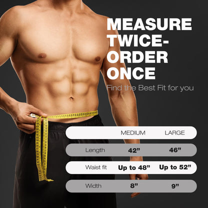 ActiveGear Waist Trimmer Belt for Stomach and Back Lumbar Support, Medium: 8" x 42" - Silver