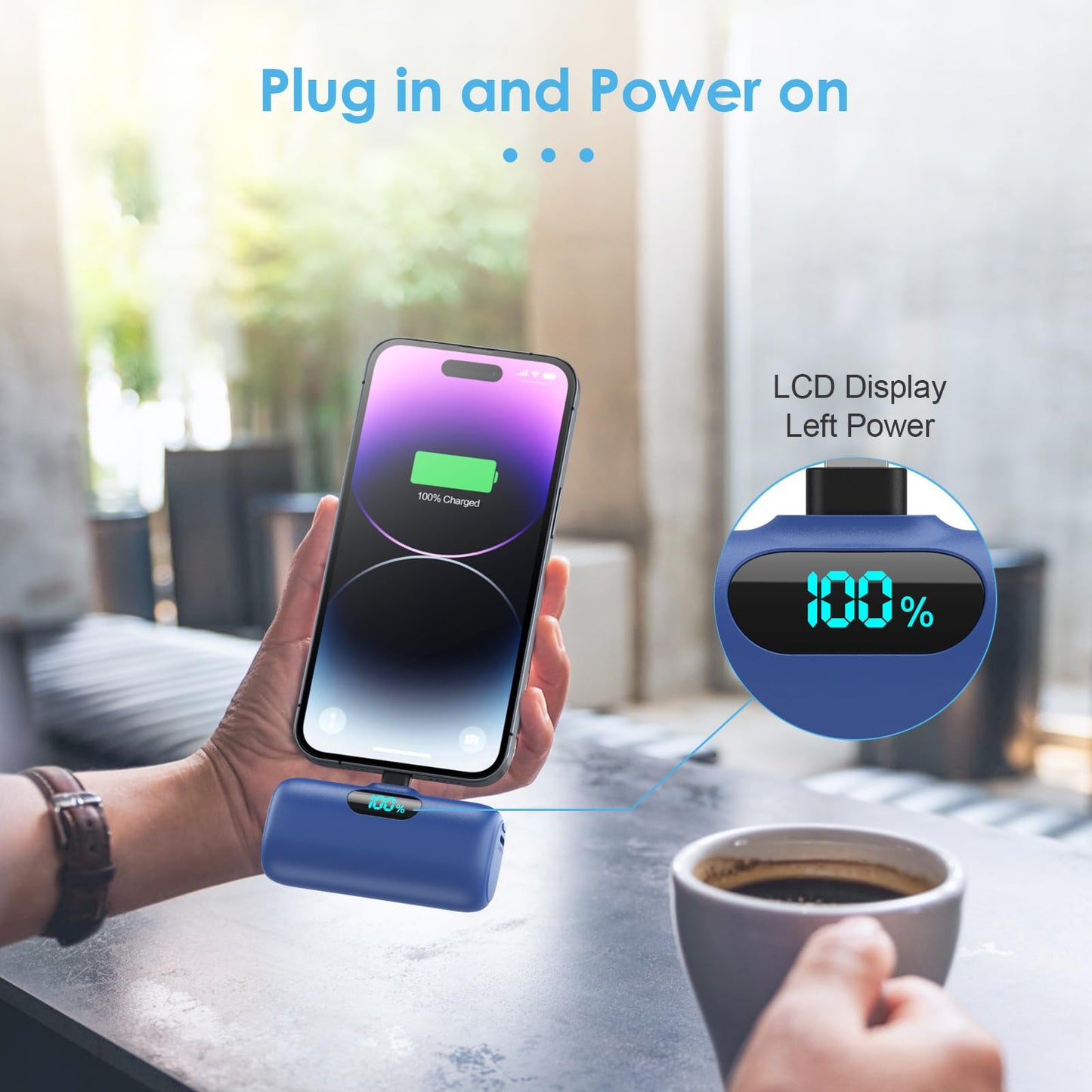 Small Portable Charger for iPhone,Upgraded 5000mAh PD Fast Charging Power Bank,Mini Battery Pack Backup Charger Compatible with iPhone 14/14 Pro Max/13/13 Pro/12 Pro/11/XS/XR/X/8/7/6 etc-Black