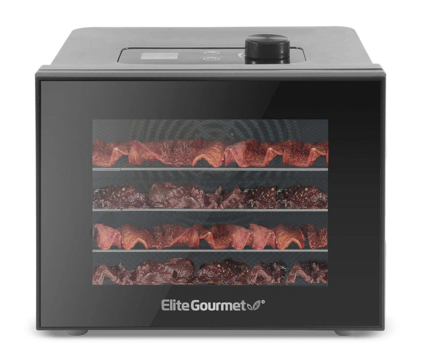 Elite Gourmet Food Dehydrator, Stainless Steel Trays Food Dehydrator, Adjustable Temperature Controls, Jerky Herbs Fruit Veggies Snacks