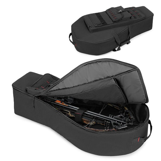 DSLEAF Soft Compound Bow Case, Padded Crossbow Case with Arrow Pocket and Backpack Straps, Tactical Archery Bow Carrier Bag with Multiple Pockets for Bolts, Quivers, and Other Essentials