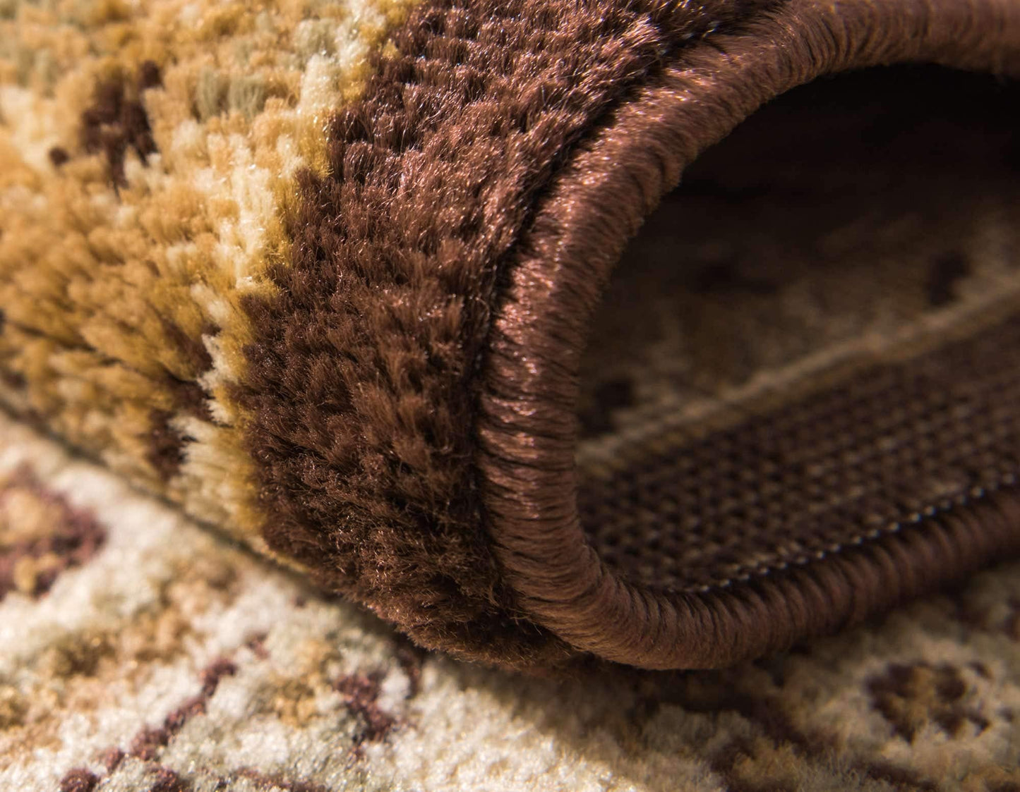 Unique Loom Versailles Collection Traditional Classic Medallion Floral Motif Area Rug (6' 0 x 6' 0 Round, Brown/ Ivory)