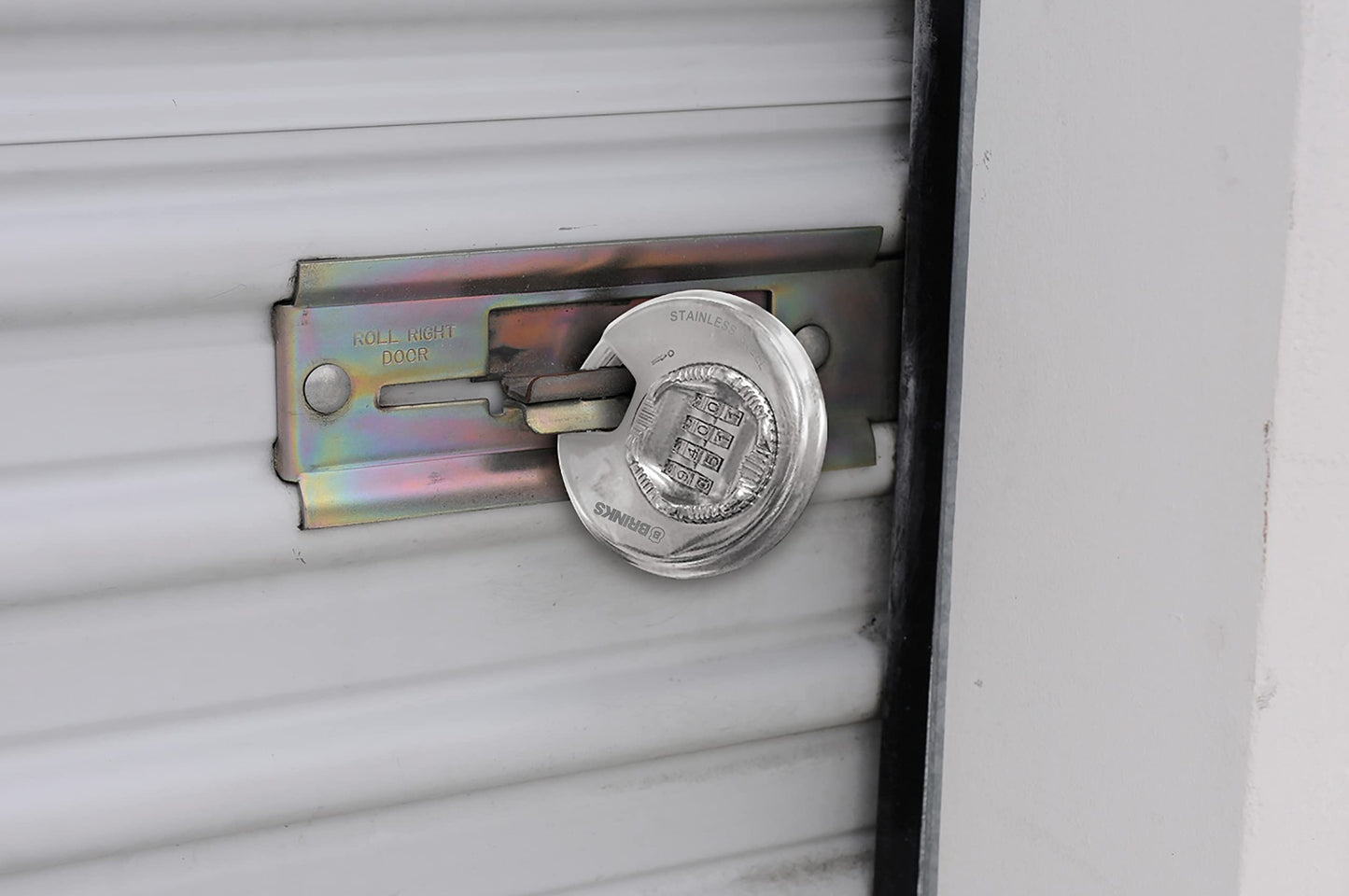 BRINKS – Heavy Duty Combination Padlock – 80mm Chrome Plated Lock with Hardened Steel Shackle – Resettable Security Lock for Storage Lockers, Toolboxes, Outdoor & Indoor Sheds, and More