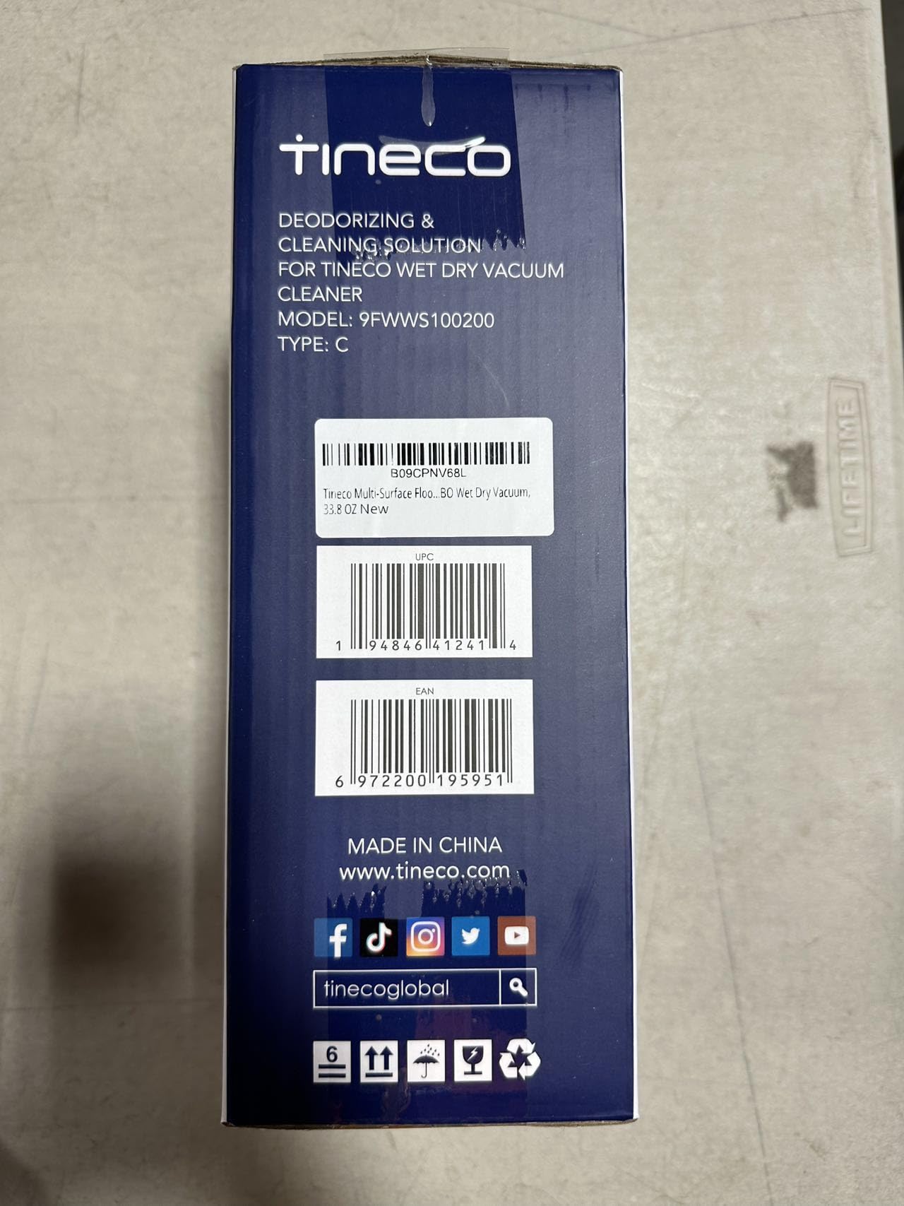 Tineco Floor Cleaning Solution 1L for iFLOOR Series (EXCEPT iFLOOR 5 Steam), FLOOR ONE S3 / S5 / S6 / S7 Series (EXCEPT S5 Steam) Wet Dry Vacuum (33.8 OZ)