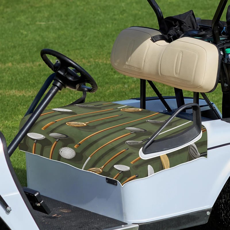 Obtravar Golf Golf Cart Seat Covers Club and Ball Sport Theme Non Slip Washable Golf Cart Seat Towel Blanket Fits All 2 Seats Golfs Club Carts Club Accessories, 51"x31"