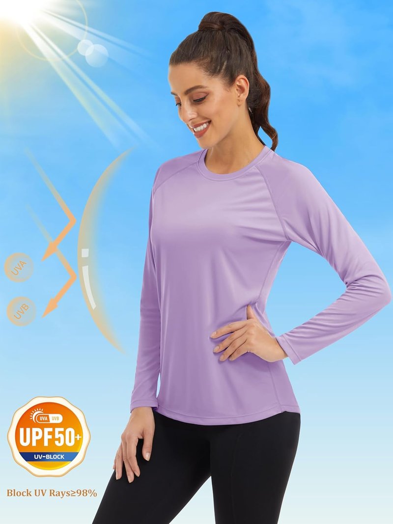 Women's UPF 50+ Sun Protection Long Sleeve Shirt - Ideal for Hiking, Fishing & Workouts