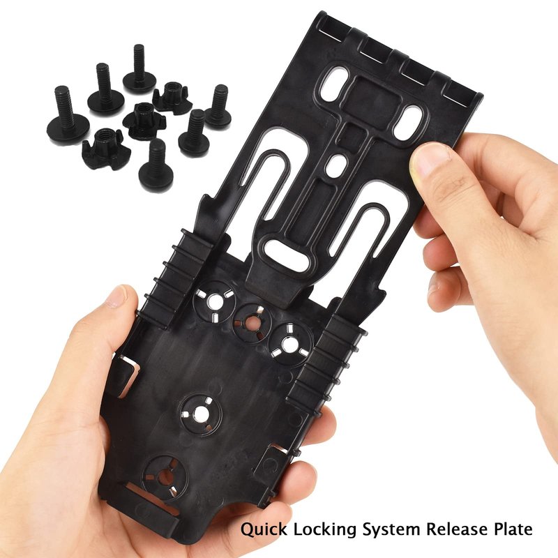 Qls Kit Quick Locking System Kit with Qls19 Locking Fork and Qls22 Receiver Plate for Quick Connect Release Work Duty Holster