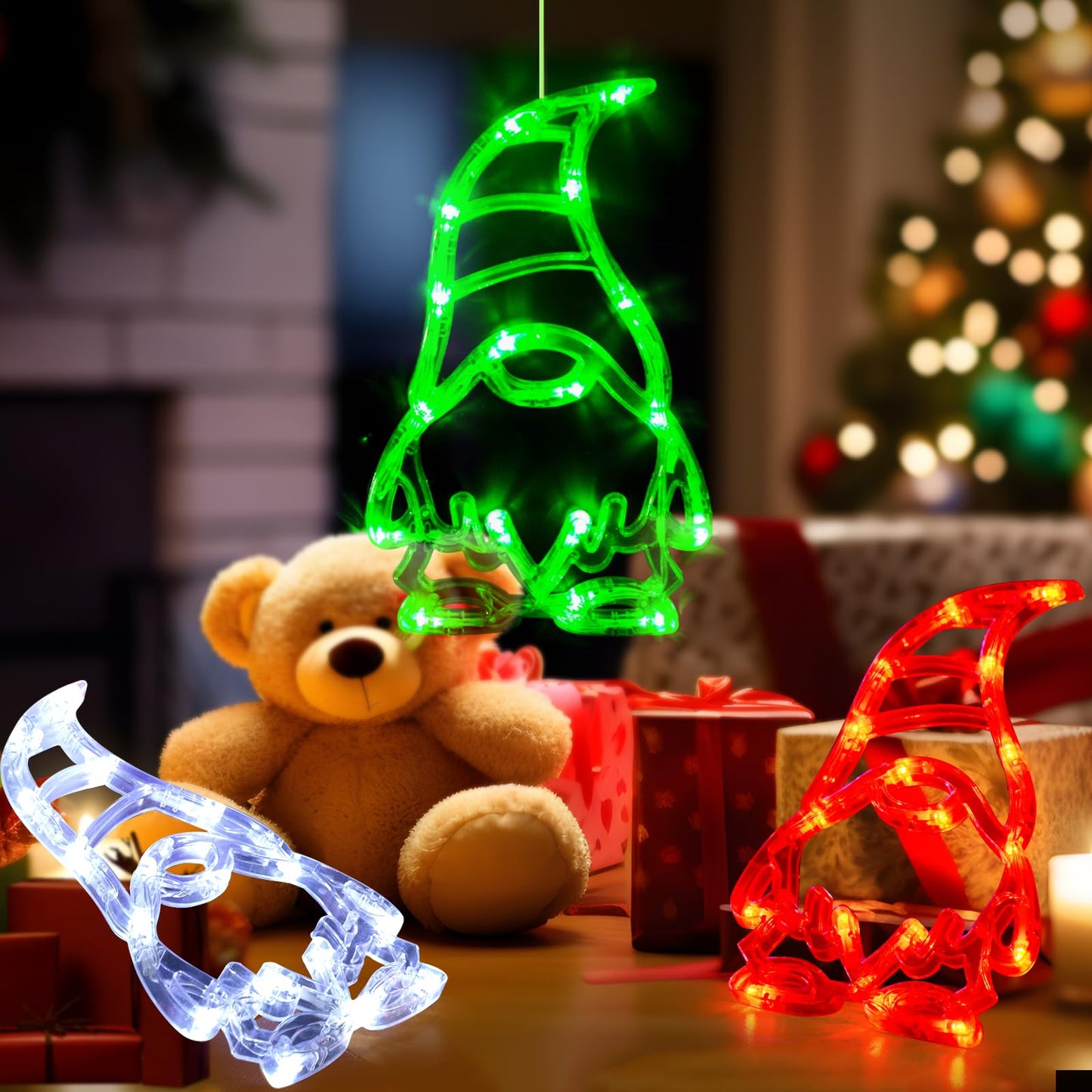 LOLStar Valentines Day Window Lights Decor with Timer, 3 Pack Battery Operated Red Heart-Shaped Window Decorations Silhouette Sucker LED Lamp Slow Fade Mode Romantic Light for 2026 Holiday Indoor Home