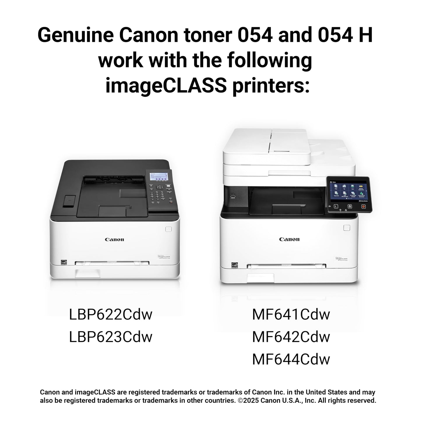 Canon Genuine 054 Black Toner Cartridge High Capacity Compatible with LBP622Cdw, LBP623Cdw, MF641Cdw, MF642Cdw, MF644Cdw