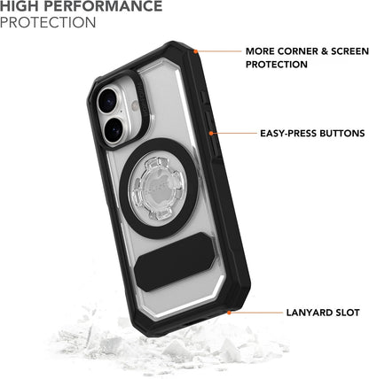 Rokform Rugged Case Compatible with iPhone 16 Pro Max, Magnetic Cover (Black)