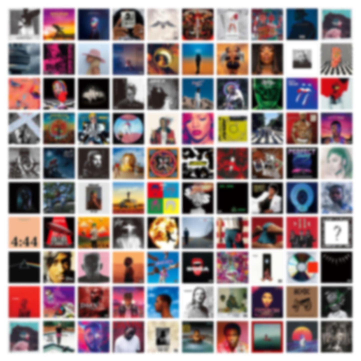 A ART·ZONE 100 Pcs 5x5 Inch | Posters Wall Collage Kit for Room, Album Cover Posters, Music Posters, Rapper Posters, Band Posters, Wall Posters for Bedroom Multicolor