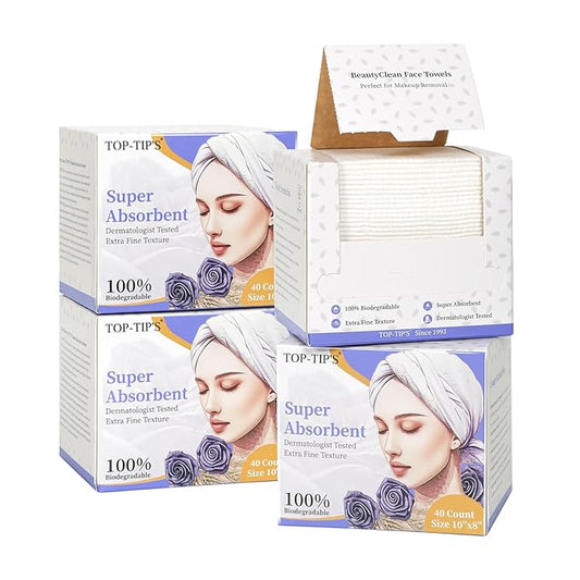 Disposable Face Towels, Biodegradable Soft & Skin Friendly Face Towelettes