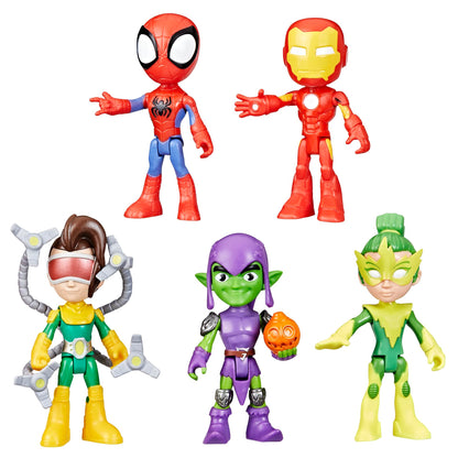 Spidey and his Amazing Friends Marvel, Friends & Foes Pack, 5 Action Figures, 4-Inch, Preschool Super Hero Toys for Kids Ages 3 and Up (Amazon Exclusive)
