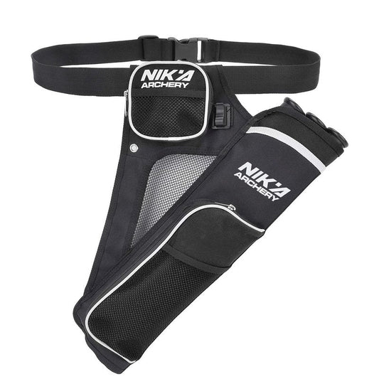 SHENG-RUI Archery Arrow Quiver Holder, L/R 3-Tubes Hip Quiver Arrow Bag with Adjustable Belt for Youth & Adults Arrows Hunting Target Practicing