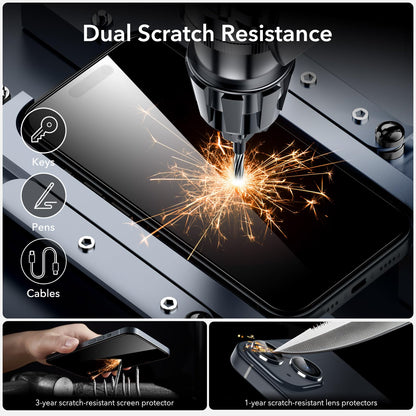 ESR 3 Pack for iPhone 16 Pro Max Screen Protector, [9H Hardness] [Military Grade Shatterproof] Tempered Glass Film with Flawless Fit Tray, HD Clear, Scratch Resistant