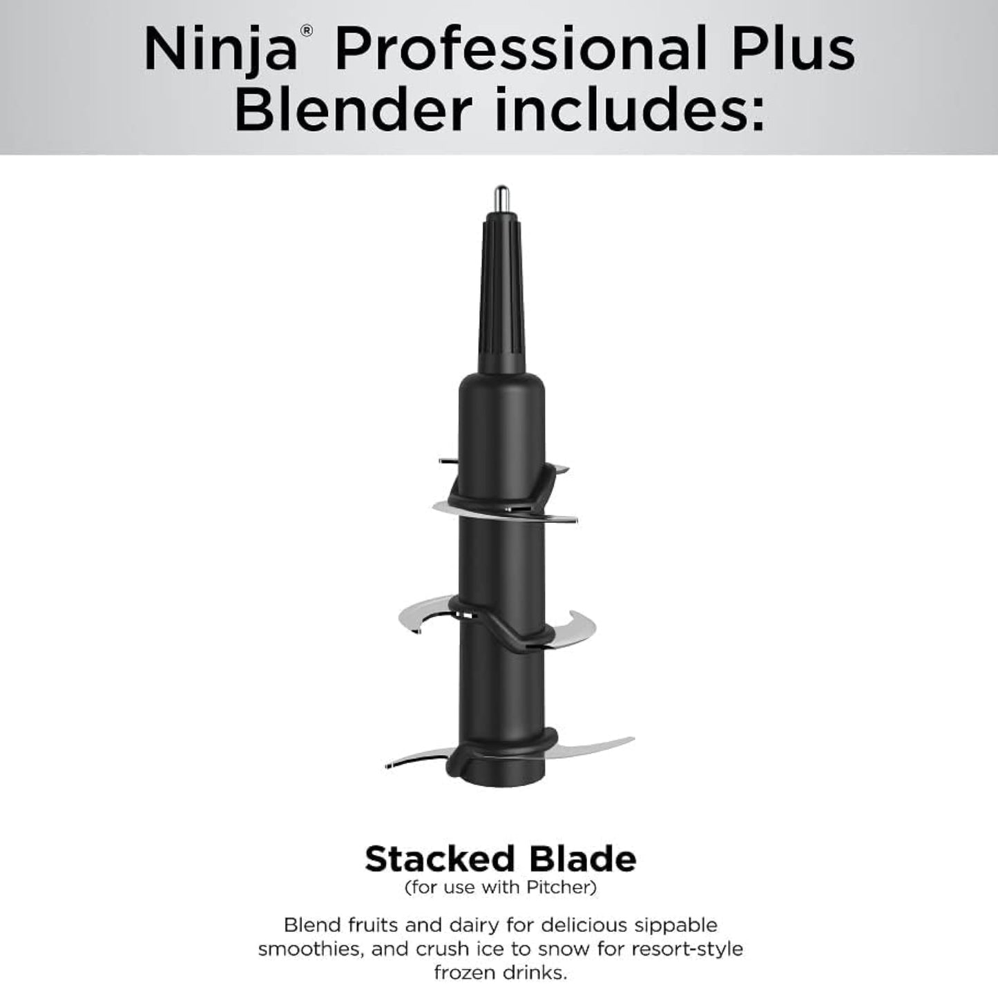 Ninja BL660 Professional Compact Smoothie & Food Processing Blender, 1100-Watts, 3 Functions -for Frozen Drinks, Smoothies, Sauces, & More, 72-oz.* Pitcher, (2) 16-oz. To-Go Cups & Spout Lids, Gray