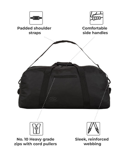 Highlander Cargo Duffle Bag - Versatile Canvas Holdall Travel Bag for Gym, Outdoor Adventures, and City Travel - Heavy Duty