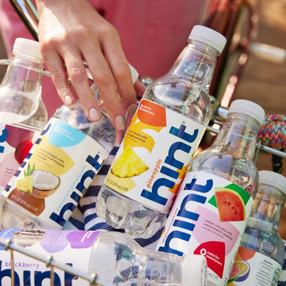 Hint Blue, White, and Purple Variety Packs - Purified Flavored Water, Zero Calories, Sugar Free, Natural Flavors - 16 Fl Oz (Pack of 36) Still Bottled Water